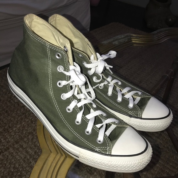 Converse Other - Olive Green Converse High Tops 12